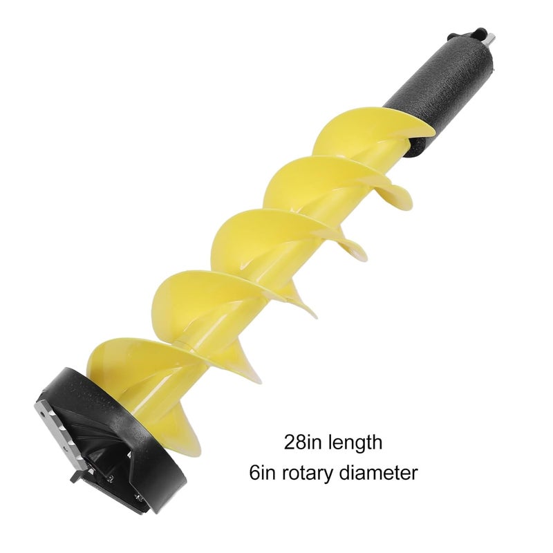 POCREATION Ice Auger with Blade Guards, 6 Inch Manual Ice Fishing Auger Nylon Drill Bit, Lightweight Portable Ice Fishing Tool for Quick Winter Fishing - Image 4